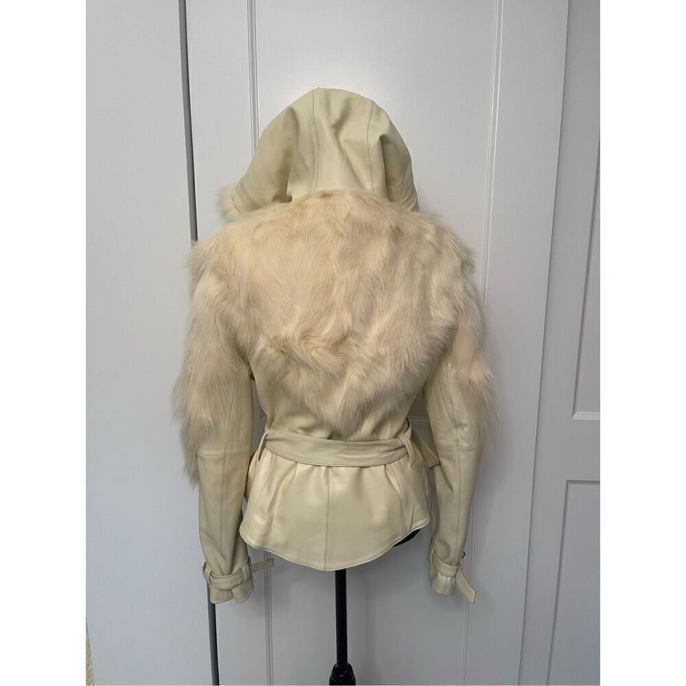 Leather Jacket with Fox Fur - Picture 4 of 10
